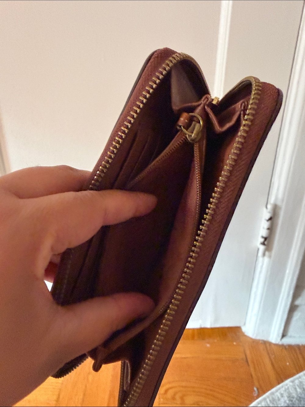 Fossil Tan Leather Zip-Around Wallet - Picture 10 of 10